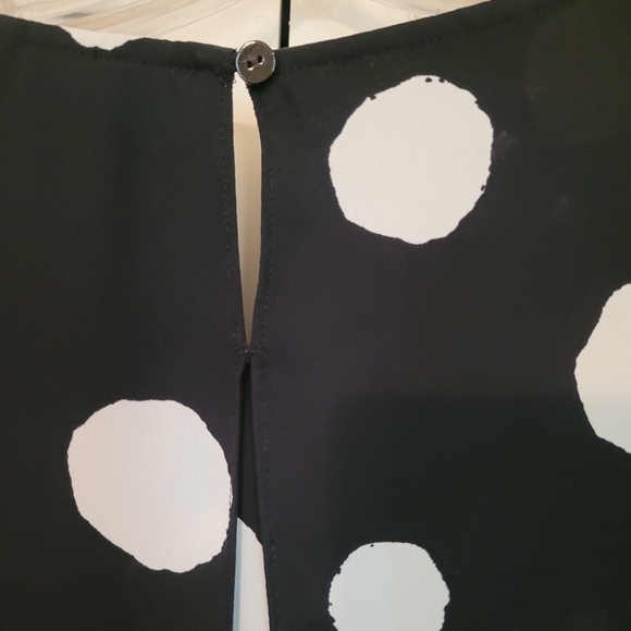 NWOT Chico's Sheer Black with white polka dots - Picture 11 of 16